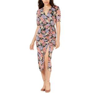 Leyden Womens Ruched Midi Dress, NWT